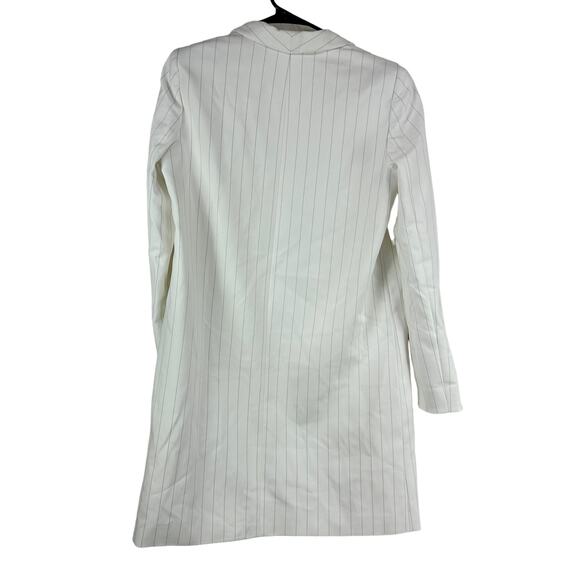 Alice + Olivia NWT Kylie Long Stripe Jacket Size M Shawl Collar Open Front Lined - Picture 3 of 11